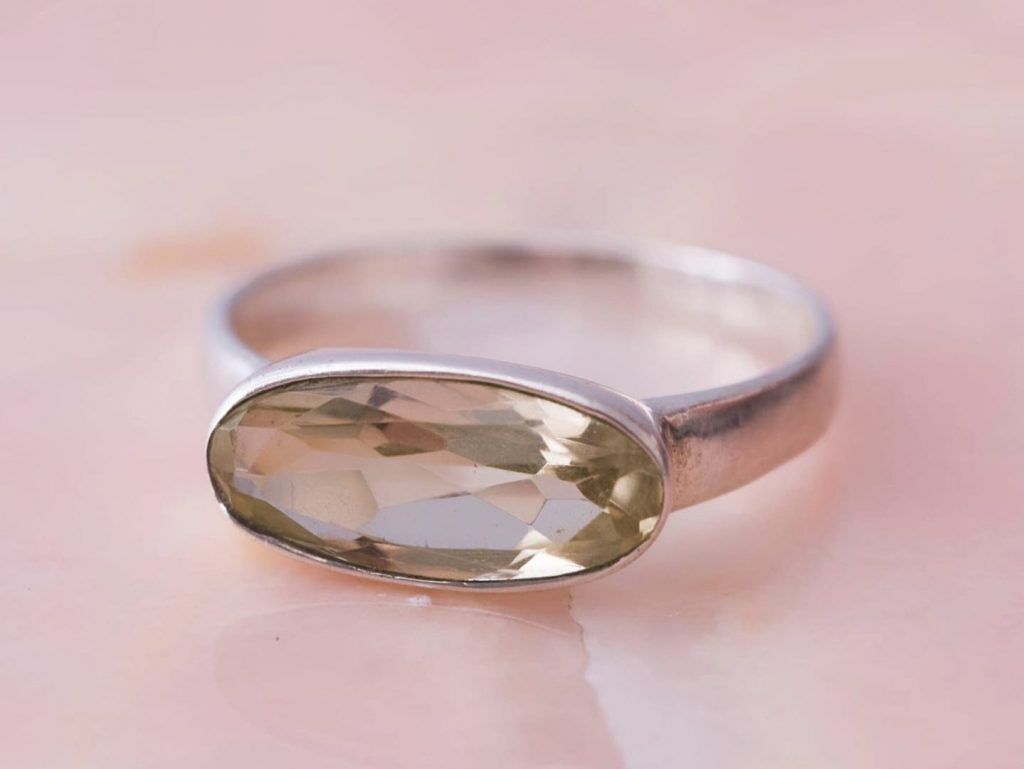 Ring Gemstone Noa 925 sterling zilver Peridot Laura Design